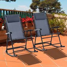 Outsunny Metal Outdoor Rocking Chair