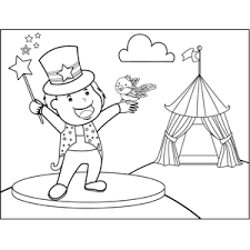 Free, printable coloring pages for adults that are not only fun but extremely relaxing. Magician With Bird Coloring Page