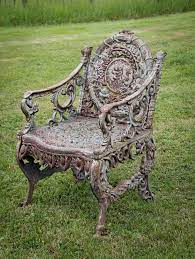 Old Antique Cast Iron Chair