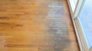 sanding water damage on hardwood floors