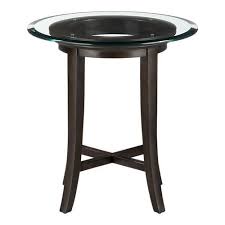Wooden And Glass Top Side Table