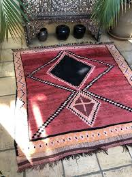square moroccan berber rug handwoven