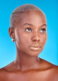 african woman face and creative makeup