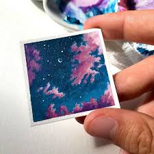 Watercolor Galaxy Canvas Art Painting
