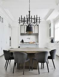 A linear suspension is the ideal companion to rectangular dining tables. Savvy Favorites Contemporary Modern Round Dining Room Tables The Savvy Heart Interior Design Decor And Diy
