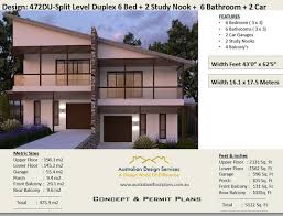 Split Level Duplex Townhouse Design 475