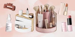 makeup organizers and skincare storage