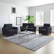 dark gray upholstered loveseat sofa