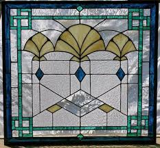 Art Deco Fans Stained Glass Window