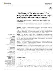 siblings of anorexic adolescent patients
