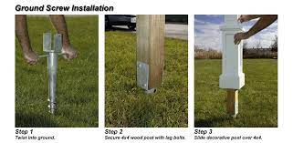 Before you dig your holes and layout your fence consult our do it yourself fencing information page. No Dig Fence Posts No Dig Ground Anchor Diy Fence Fence Fence Design