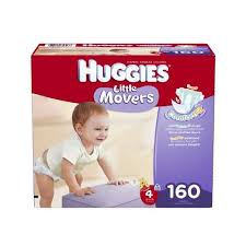 Huggies Little Movers Diapers Economy Plus Size 4 160