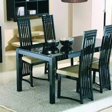 Black Glass Top Dining Table At Rs