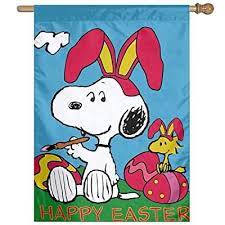 Peanuts Happy Easter Day Garden Flag