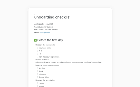 new employee onboarding checklist