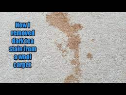 remove tea stains from wool carpet
