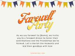 798 farewell party invitation messages