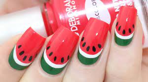 watermelon nail art tutorial you