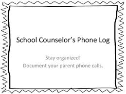 School Counselors Telephone Log By The Organized Counselor Tpt
