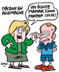 B3infos on Twitter: "🇫🇷🇩🇪 La rencontre entre #Merkel et #Macron vue par  @cocoboer pour Charlie Hebdo https://t.co/pNEmWFX301" / Twitter