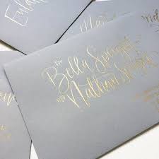 Handwritten Calligraphy Wedding Invitation Envelope