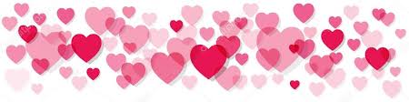 valentine s day banner pink hearts on a