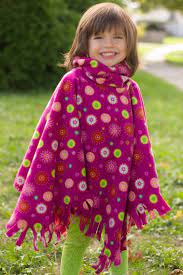 Easy Fleece Poncho Pattern For Kids