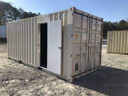shipping container into a storm shelter