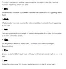 Answered Chemical Equations Are