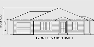 Single Story Duplex House Plans