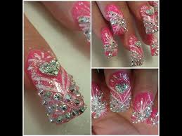 swarovski diamond nail designs bling