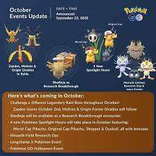 Upcoming events - VU Gamer PokemonGo Updates