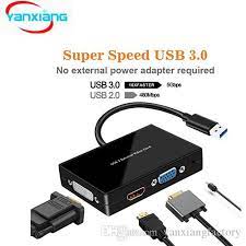 All products from hdmi to vga dual monitor adapter category are shipped worldwide with no additional fees. Usb 3 0 To Hdmi Dvi Vga Dual Monitor Adapter External Multiport Video Card Adapter Yx Hdmi From Yanxiangfactory 37 14 Dhgate Com