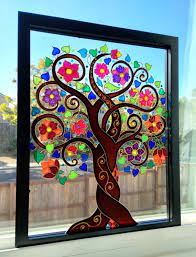 Tree Of Life 15x12 Glass Painting