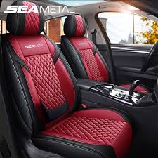 Car Seat Covers Pu Leahter Grid Pattern