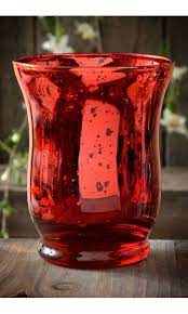 3 75 Mercury Glass Candle Holder Red