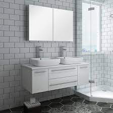 modern wall mount bathroom vanity set