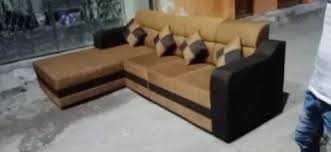 l shape wooden sofa