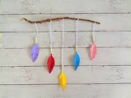 Diy Paper Feather Wall Hanging Sew