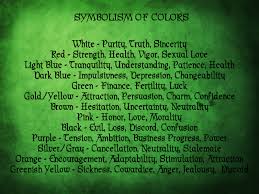 Magickal Color Chart Astral Color Candle Color And Days Of