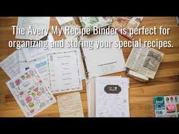 Hds Avery Recipe Binder Youtube