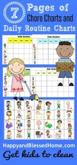 Daily Routine And Kid Chore Charts