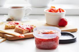 strawberry freezer jam with liquid