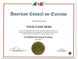 fake personal trainer certificate