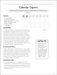 Calendar Capers Calendar Concepts Pocket Chart Math Game
