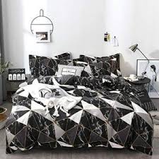 black marble comforter set black