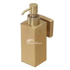 Brass Soap Dispenser Wall Mount Gold