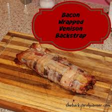 bacon wrapped venison backstrap the