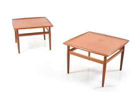 square coffee tables in teak by grete