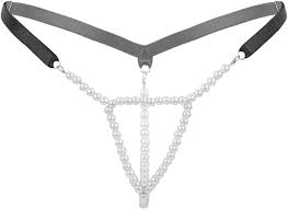 Amazon.com: JEATHA Women's Pearl String Open Panties Low Rise T-back Thongs  Bikini Briefs Underwear Lingerie Black & Type B One Size : Clothing, Shoes  & Jewelry